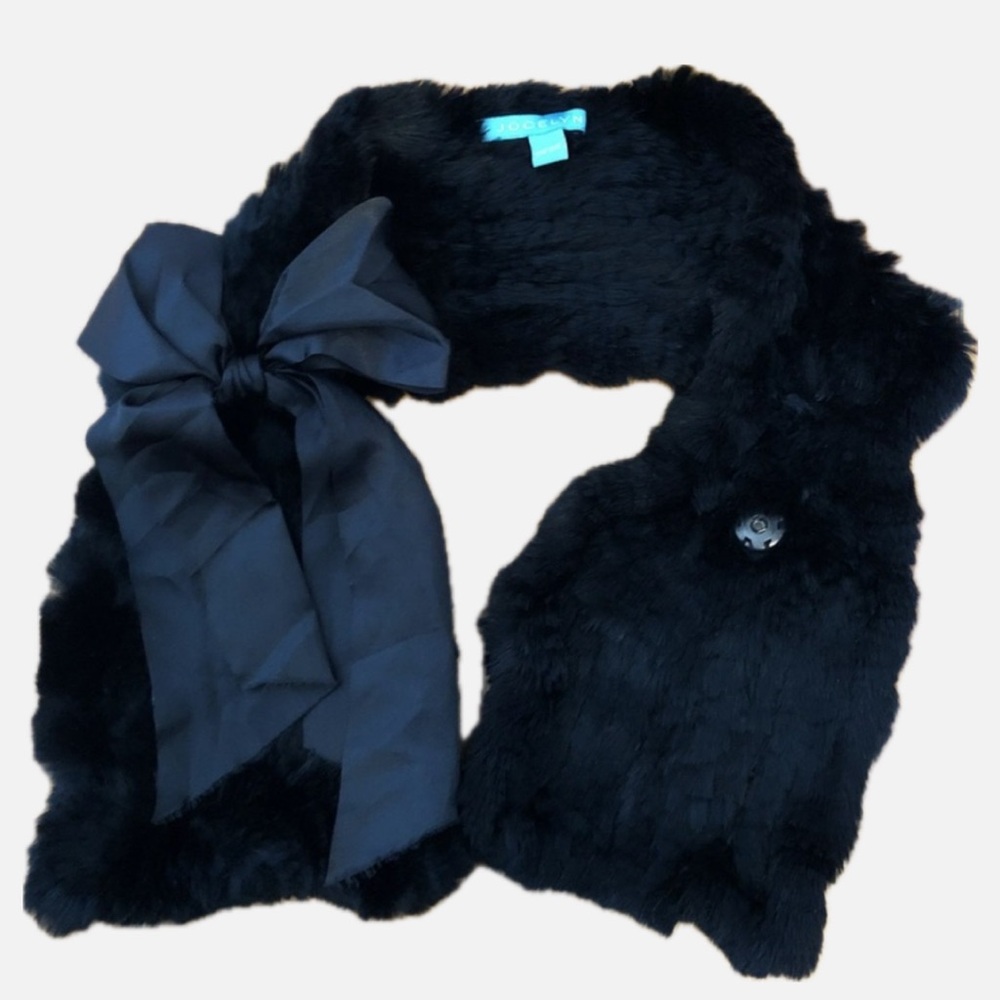 Jocelyn Rabbit Fur Scarf - Picture 2 of 2